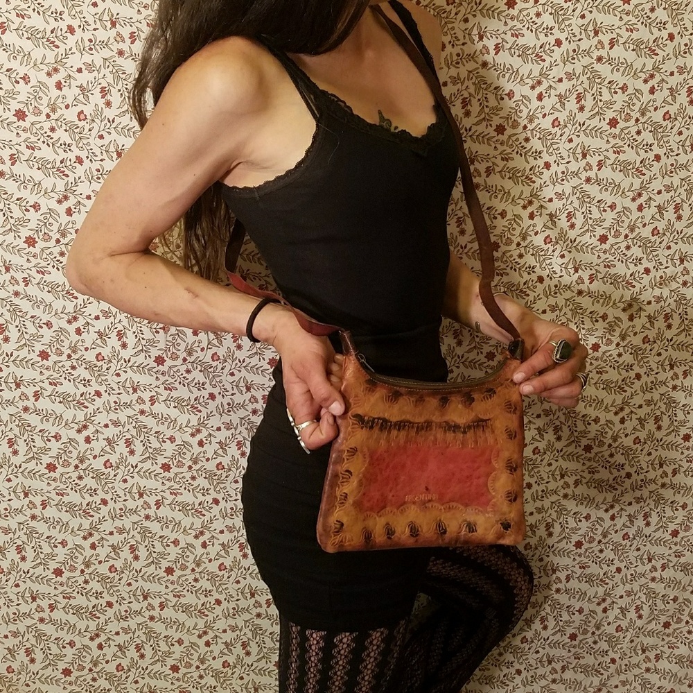 Vintage Branded Leather Purse from Argentina